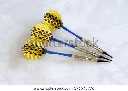 Soft tip darts for an electronic dartboard.