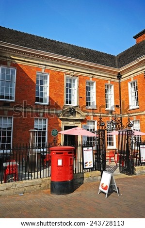STAFFORD, UK - SEPTEMBER 10, 2014 - Chetwynd House (former post office) and home of Playwright Richard Brinsley Sheridan (MP), Stafford, Staffordshire, England, UK, September 10, 2014.