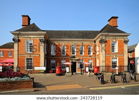 STAFFORD, UK - SETPEMBER 10, 2014 - Chetwynd House (former post office) and home of Playwright Richard Brinsley Sheridan (MP), Stafford, Staffordshire, England, UK, Western Europe, September 10, 2014.