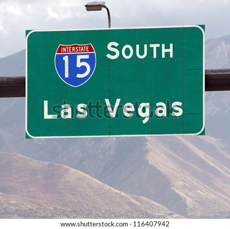 vegas highway las sign nevada interstate showing way shutterstock search