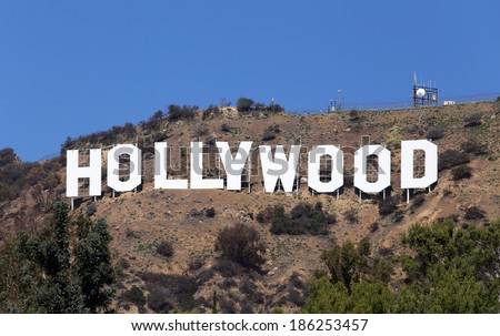 LOS ANGELES - MARCH 17: The Hollywood Sign located in the Hollywood Hills section of Los Angeles on March 17, 2014. Built in 1923, The Hollywood Sign is a world famous landmark symbolizing Hollywood.