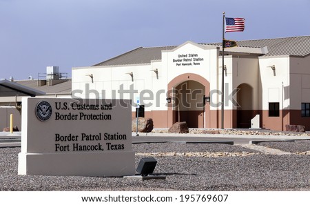 FORT HANCOCK, TX - MARCH 15: A U.S. Customs and Border protection station located in Fort Hancock, Texas on March 15, 2014. CBP is part of the United States Department of Homeland Security.