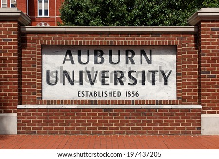 AUBURN, AL - JUNE 17: Auburn University located in Auburn, Alabama on June 17, 2012. Auburn University is a public research university founded in 1856.