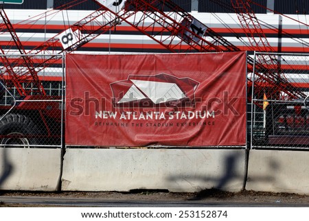 ATLANTA - JANUARY 25: The New Atlanta Stadium construction site in Atlanta, Georgia on January 25, 2015. The stadium will serve as the new home of the Atlanta Falcons of the NFL.