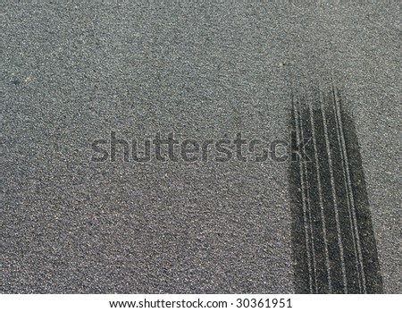 stock photo : A burned rubber