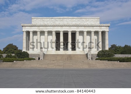 The Lincoln Memorial National Memorial in Washington D.C.