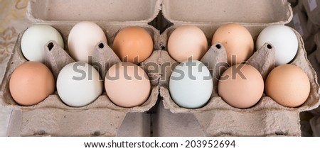Organic Eggs at Farmers Market