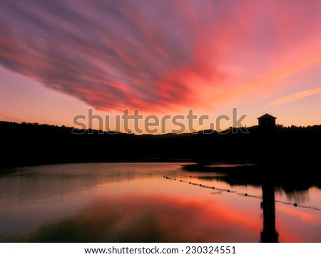 Sunset over Water Reservoir