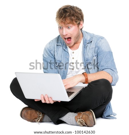 man laptop