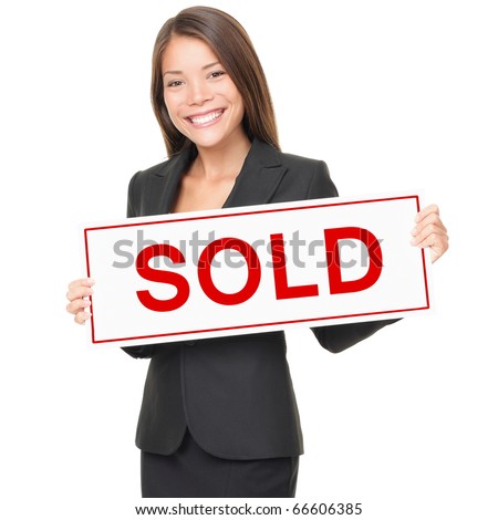 real estate agent sold. stock photo : Real estate