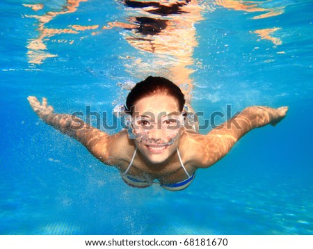 A Woman Swimming