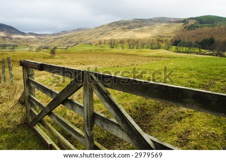 Farm gate, Scotland