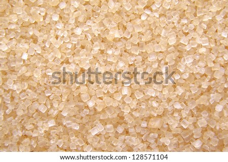 Raw brown sugar from sugar cane