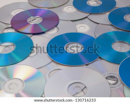 CD, DVD, BD (Bluray) optical discs for music, video and data storage