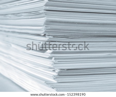 Pile of office paper documents or letters