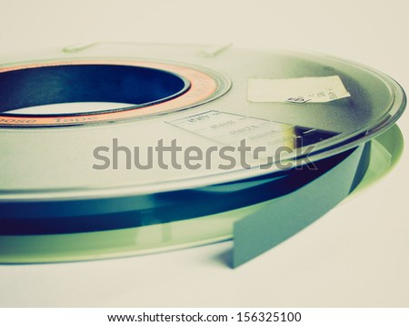 Vintage looking Magnetic tape reel for computer data storage
