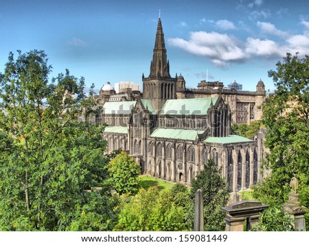 Glasgow cathedral aka High Kirk of Glasgow or St Kentigern or St Mungo - HDR High Dynamic Range