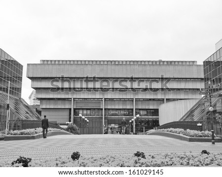 Birmingham Central Library, iconic brutalist concrete building, UK