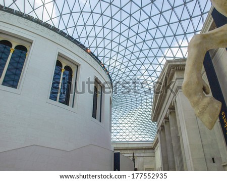 LONDON, ENGLAND, UK - MARCH 06, 2009: The new Great Court at the British Museum was designed by Lord Norman Foster