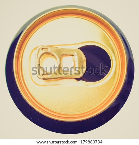 Vintage retro looking A tin can for beer alcoholic drink - isolated over white background