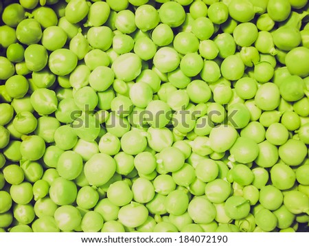 Vintage retro looking View of picture of Peas background picture