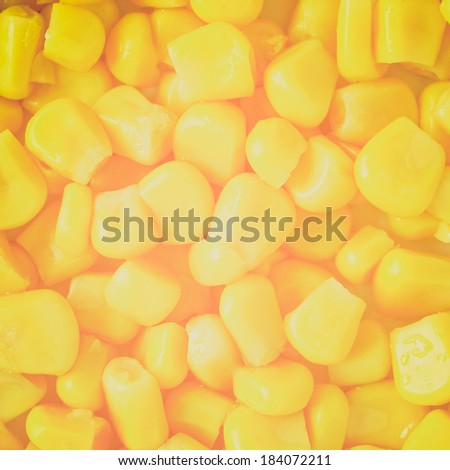 Vintage retro looking Yellow maize or corn food cuisine background