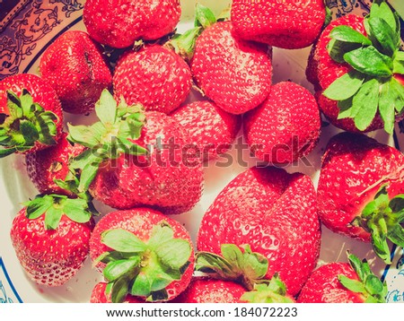 Vintage retro looking Strawberry fruit - useful as a background