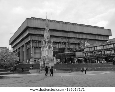 BIRMINGHAM, ENGLAND, UK - SEPTEMBER 24, 2011: The Birmingham Central Library, a masterpiece of New Brutalism designed by John Madin in 1974, is due to be demolished in 2014