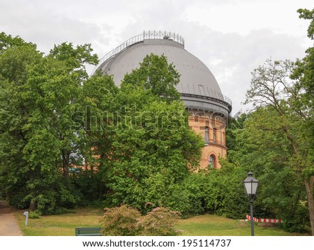 POTSDAM, GERMANY - MAY 10, 2014: The Einstein Turm astrophysical observatory was designed by architect Erich Mendelsohn in 1917 for Albert Einstein to validate his Relativity Theory