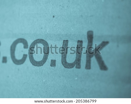 UK national domain in a web site url - cool cyanotype