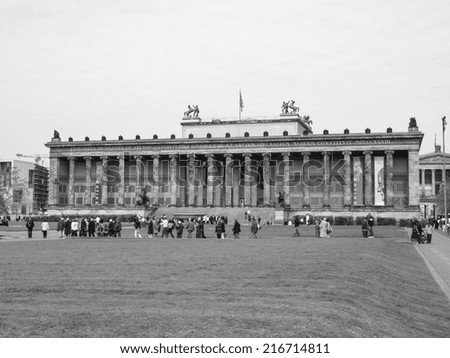BERLIN, GERMANY - APRIL 24, 2010: The Museumsinsel is a complex of five museums, Altes museum (Old museum), Neues museum (New museum), Alte Nationalgalerie (Old National Gallery), Bode , Pergamon