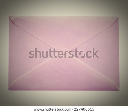 Vintage looking mail letter envelope