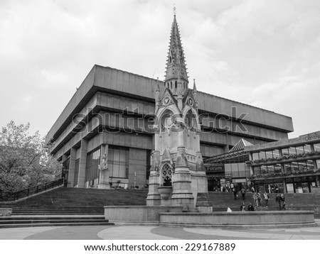 BIRMINGHAM, ENGLAND, UK - SEPTEMBER 24, 2011: The Birmingham Central Library, a masterpiece of New Brutalism designed by John Madin in 1974, is due to be demolished in 2014