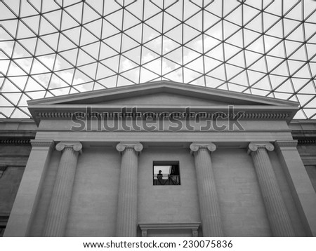 LONDON, ENGLAND, UK - MARCH 06, 2009: Tourists visiting the new Great Court at the British Museum designed by Lord Norman Foster