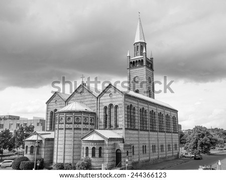 St Matthauskirche evangelic church in Berlin Germany in black and white
