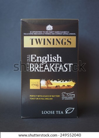 LONDON, UK - JANUARY 6, 2015: Twinings English breakfast loose tea