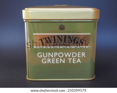 LONDON, UK - JANUARY 6, 2015: Twinings Gunpowder Green tea