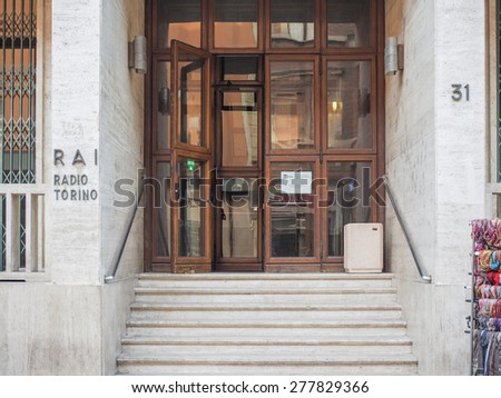TURIN, ITALY - FEBRUARY 19, 2015: The RAI palace in Via Verdi is the Italian state TV production centre and broadcasting house