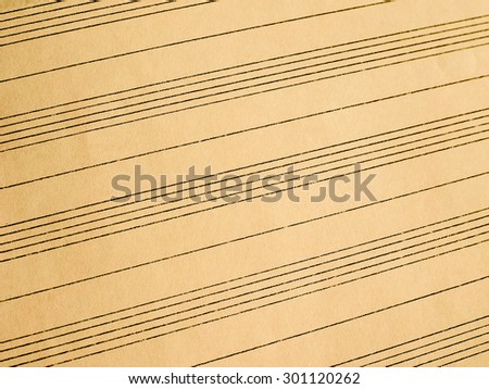 Blank ruled score for writing music