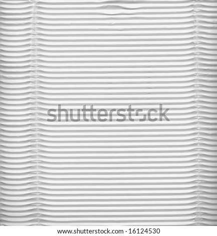 White corrugated cardboard sheet background