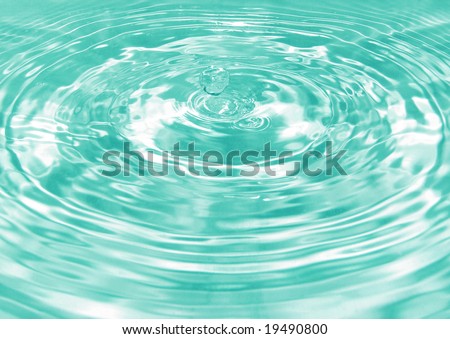 Green water drop droplet rippled background