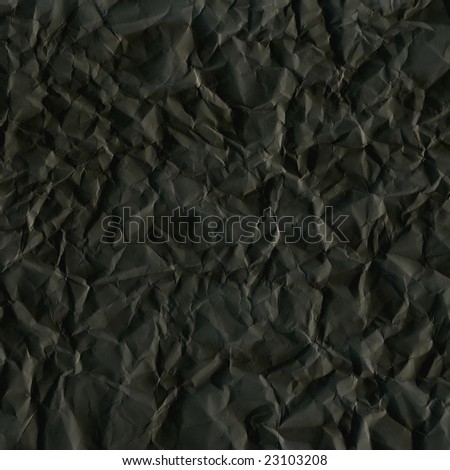 Dark black rippled paper sheet