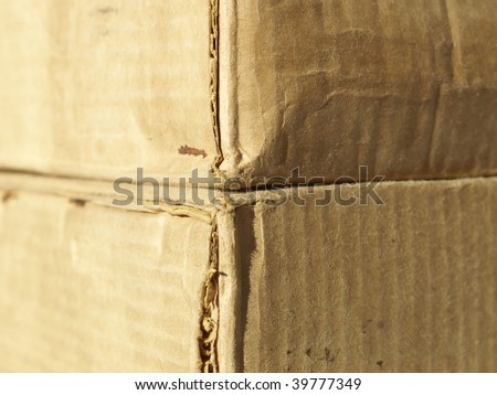 A box of brown corrugated cardboard