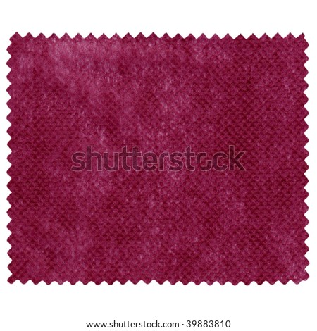 Fabric sample isolated over white background