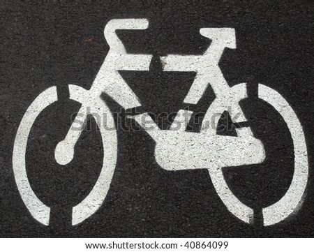 Bike lane traffic sign isolated on white