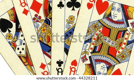 Game of cards with poker of queens - (16:9 ratio)