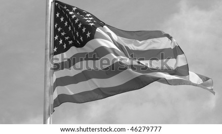 black and white united states.  Size:576x409 - 371k: united states flag black and white