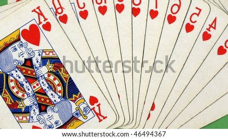 Pocker game of cards with full scale - (16:9 ratio)
