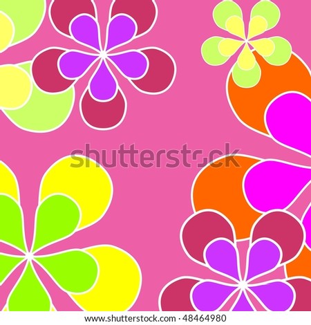 Psychedelic sixties flower power wallpaper useful as a backtground