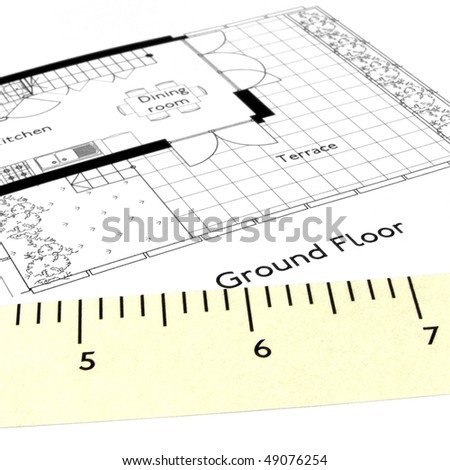 Technical architectural CAD drawing with ruler (I am the author of the drawing)